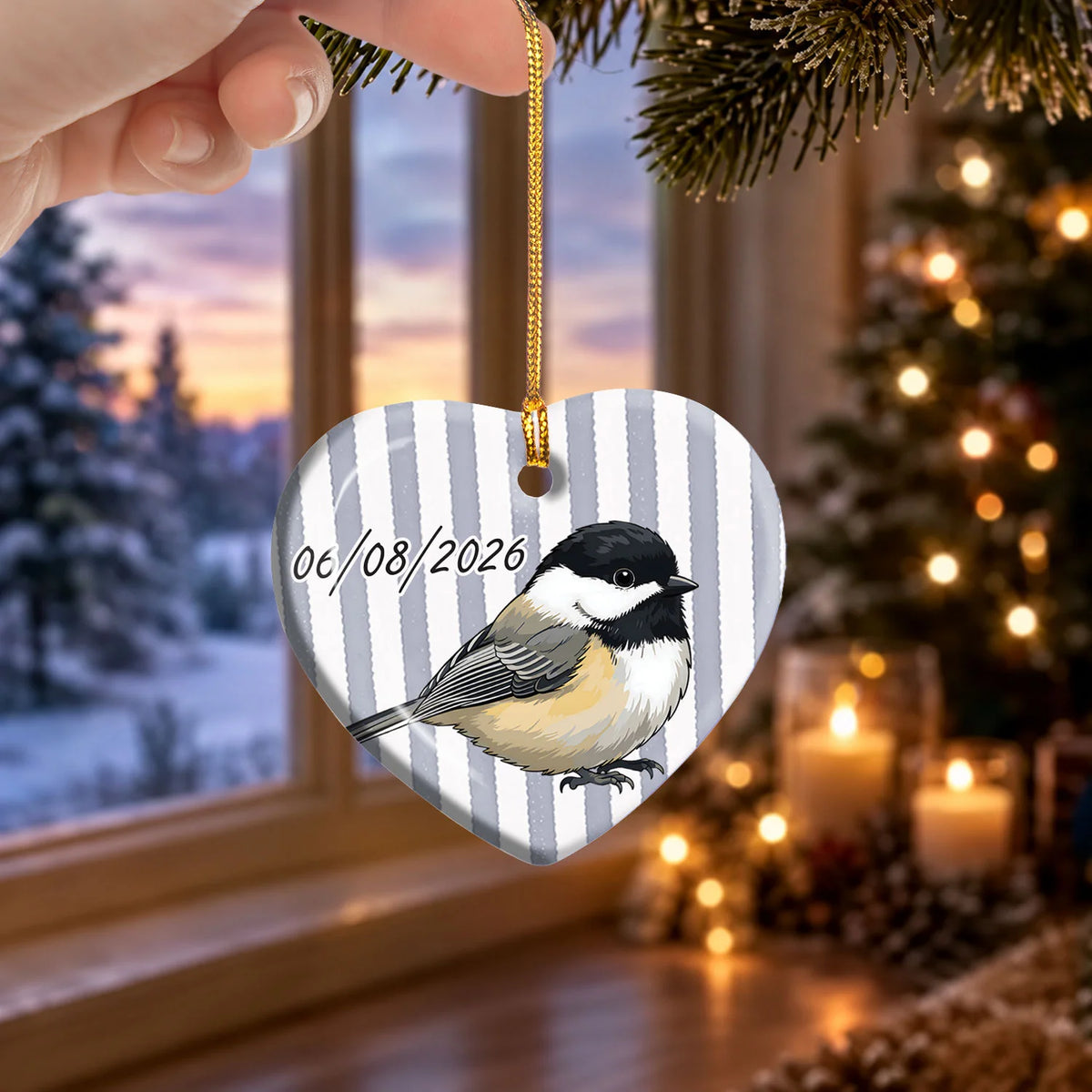 Celebrate Birds Spotted 2026 Ceramic Ornament