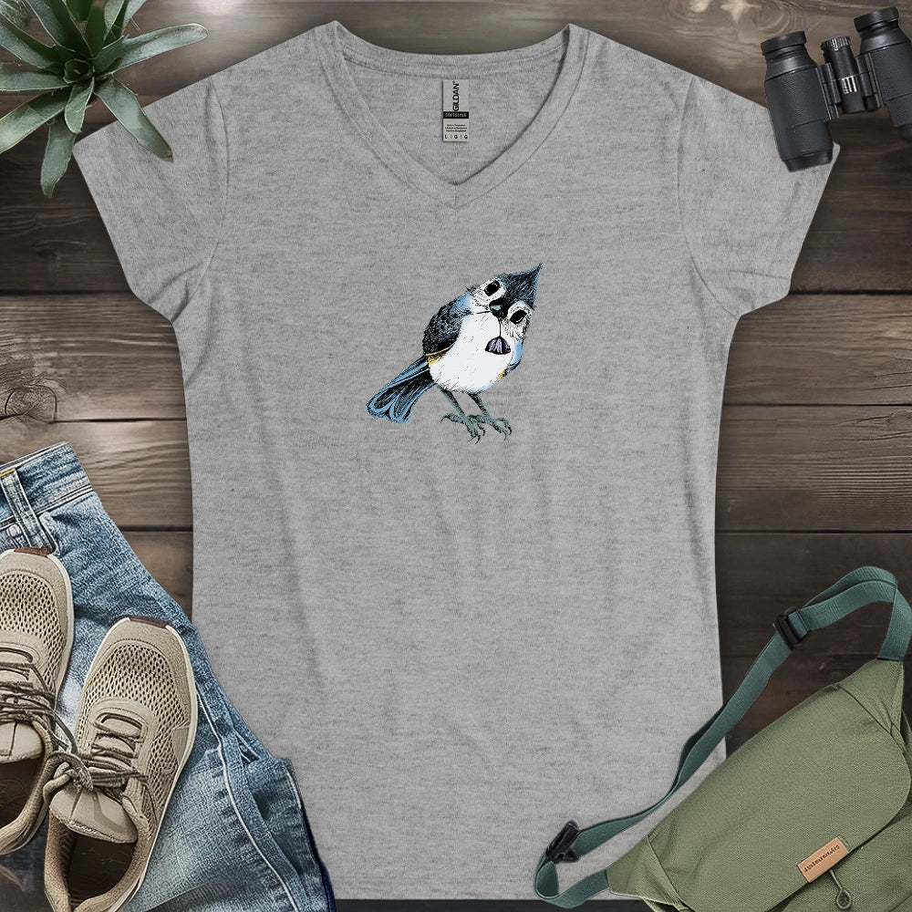 Bird Stare Lady V-neck