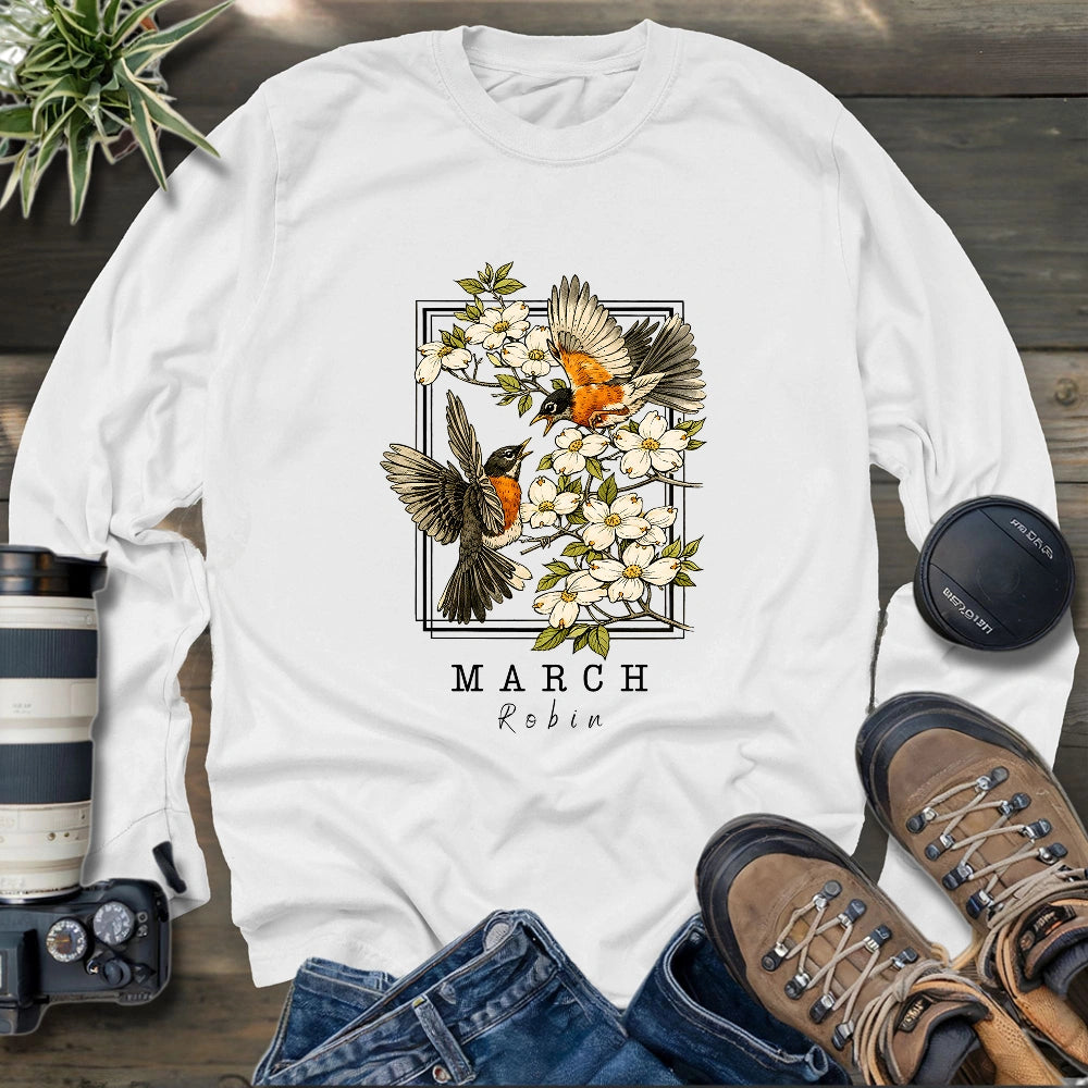 March Robin Long Sleeve T-shirt