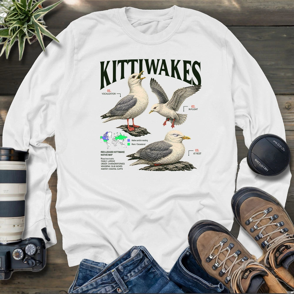 Red-legged Kittiwake Profile Long Sleeve T-shirt