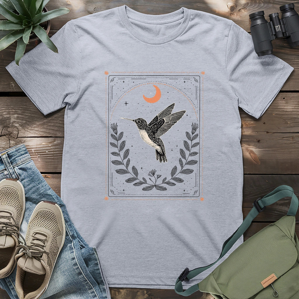 Moon Card Hummingbird T-shirt