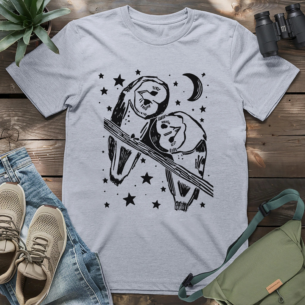 Owl Buddies Staring T-shirt