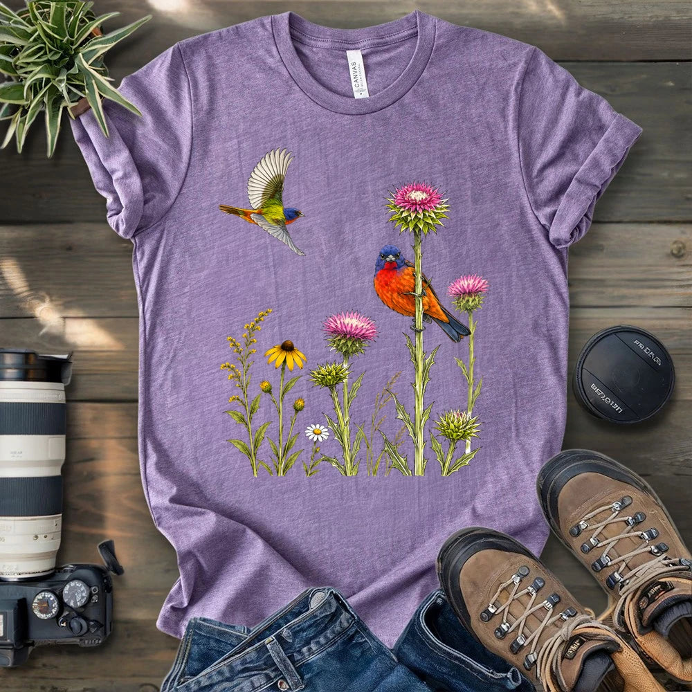 Painted Bunting Couple T-shirt