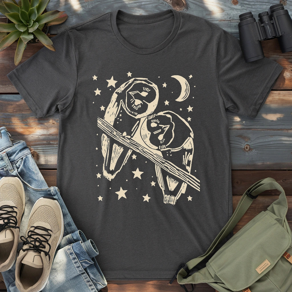 Owl Buddies Staring T-shirt