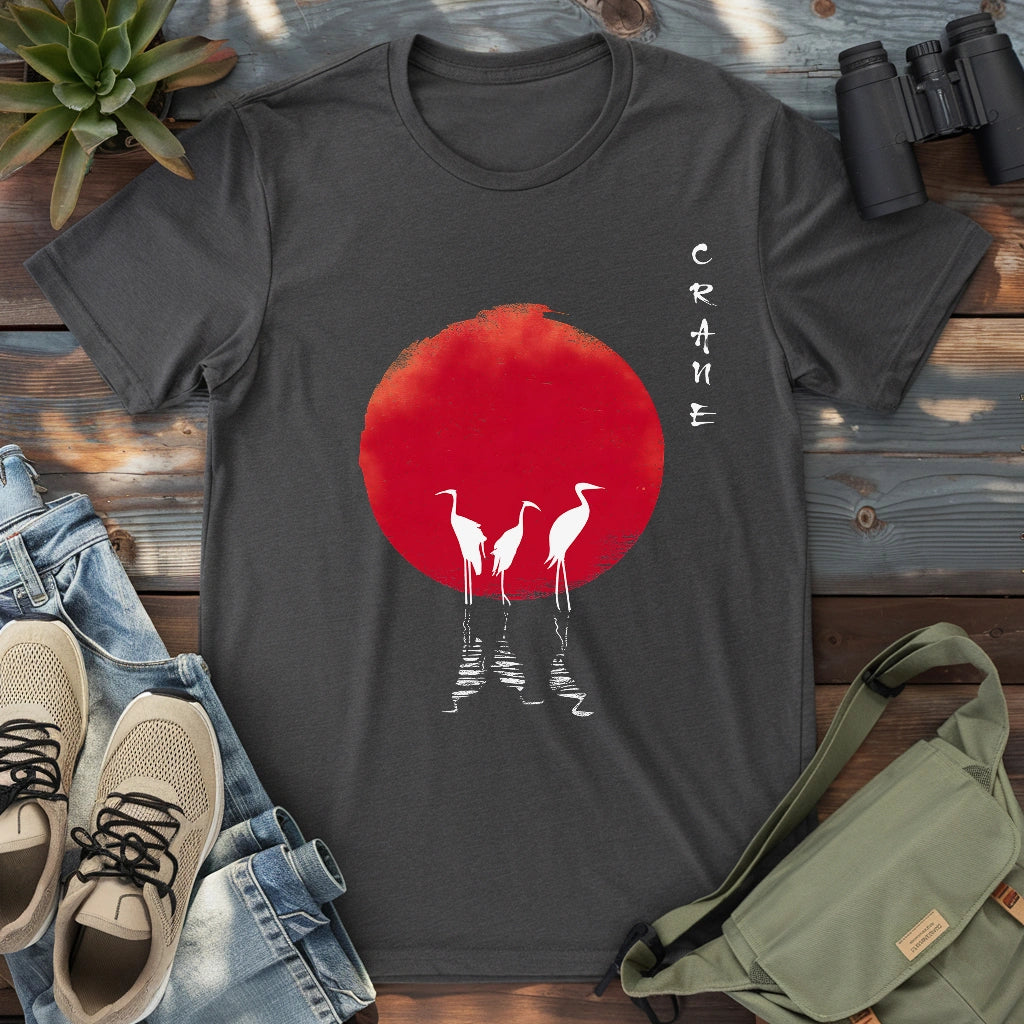 Red Sun Crane T-shirt