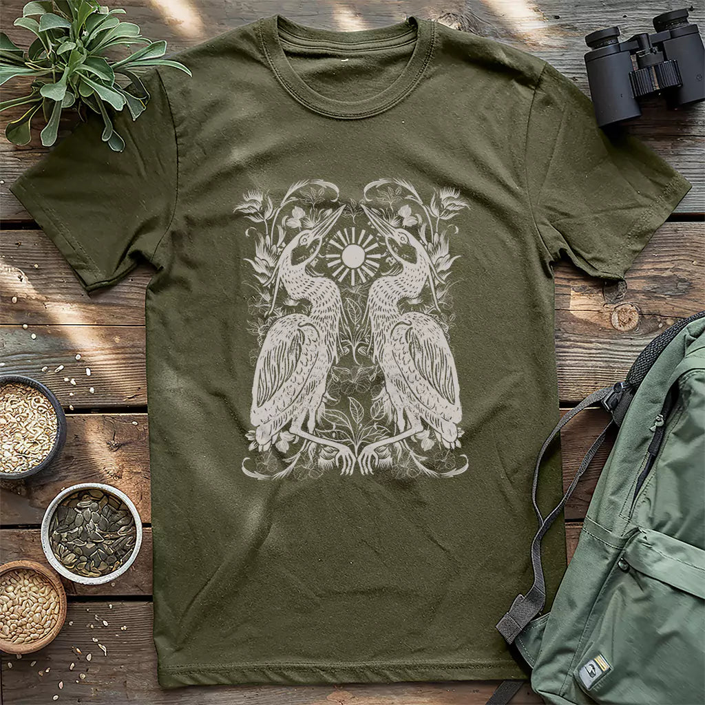 Beautiful dawn of the herons shirt.