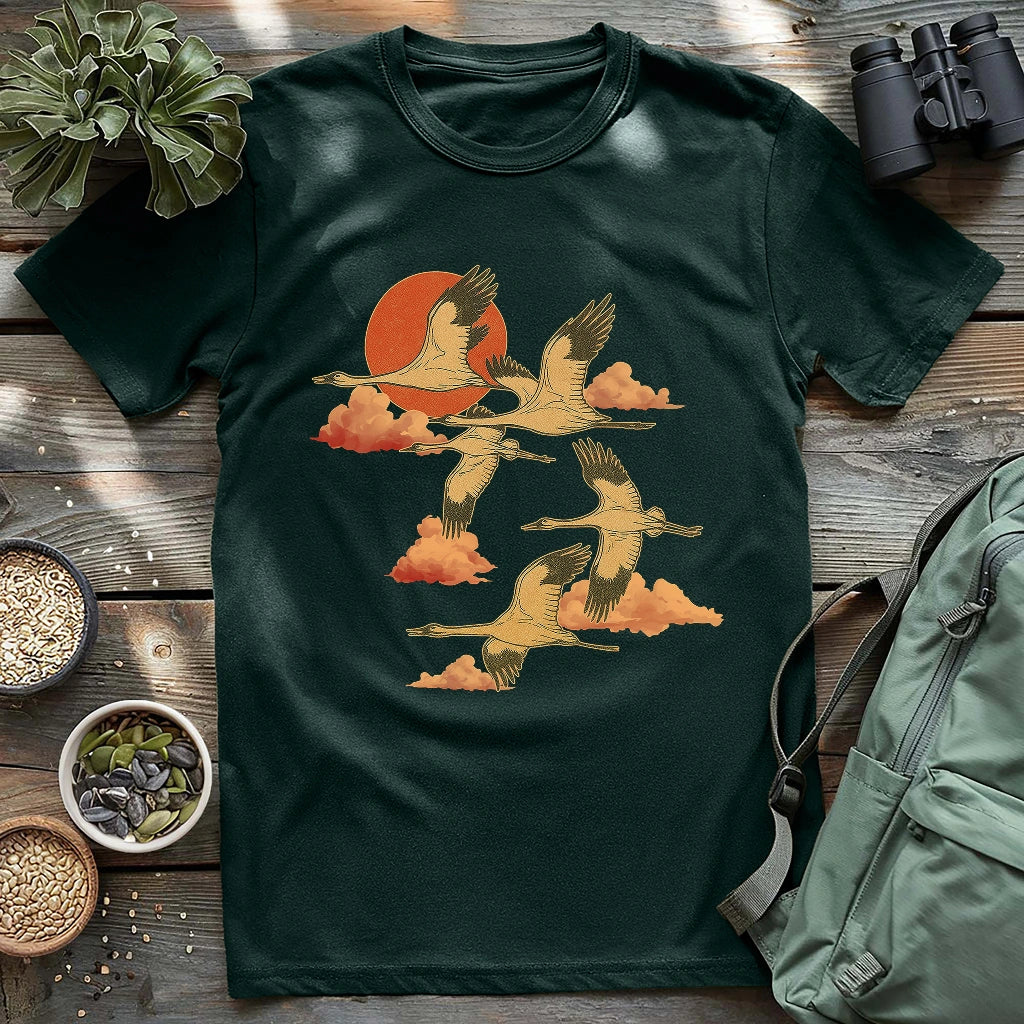 Crane At Twilight T-shirt