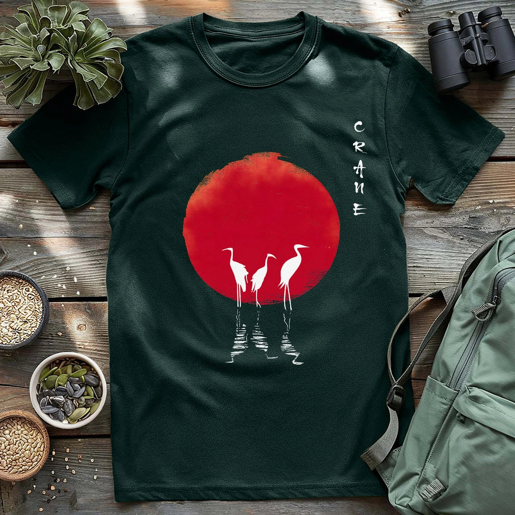 Red Sun Crane T-shirt