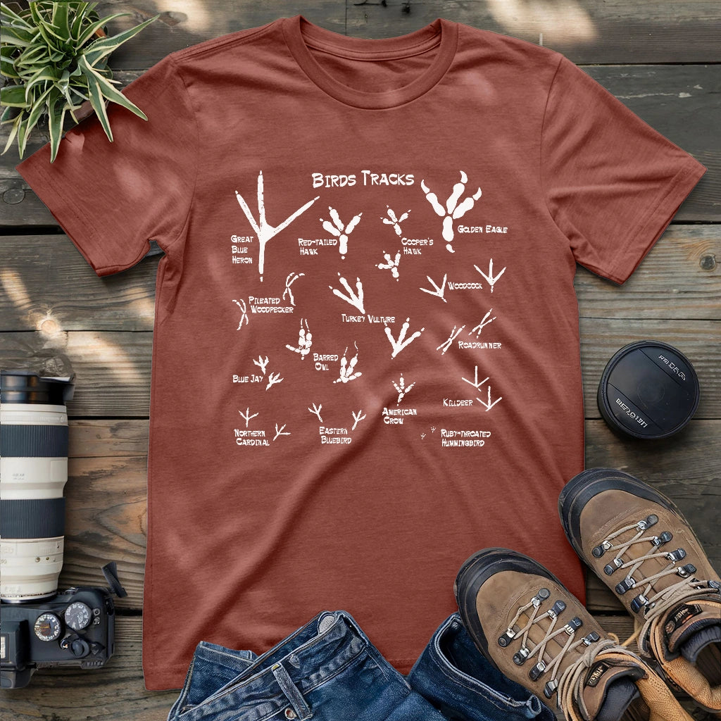 How to identify birds by bird footprint ID shirt.
