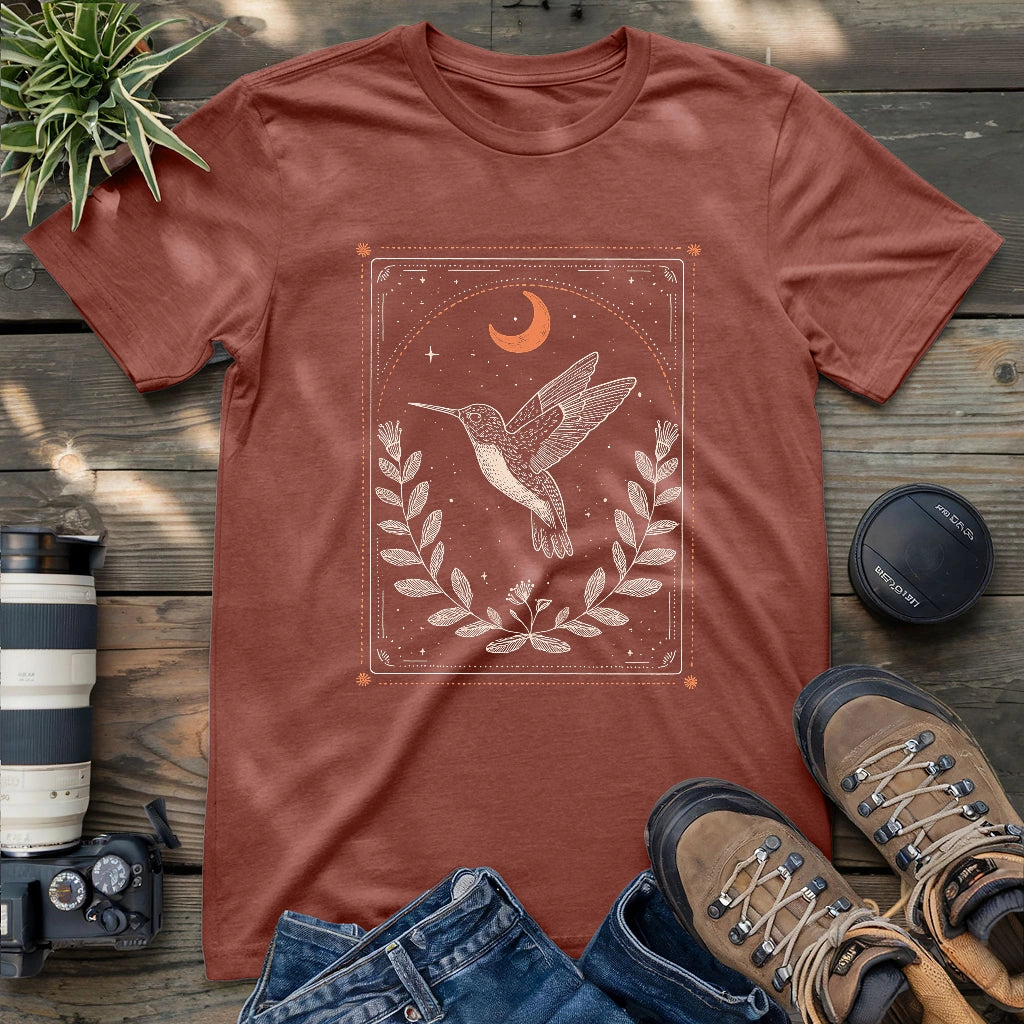 Moon Card Hummingbird T-shirt