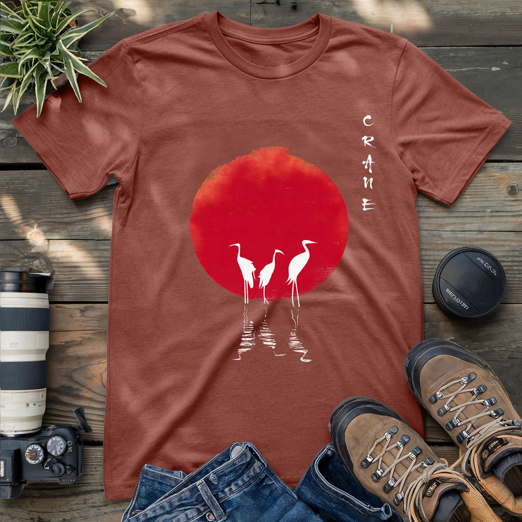 Red Sun Crane T-shirt