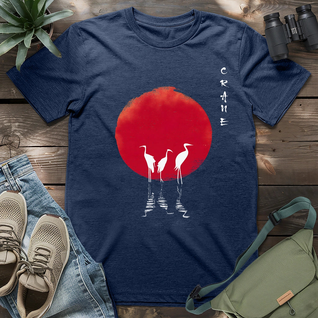 Red Sun Crane T-shirt