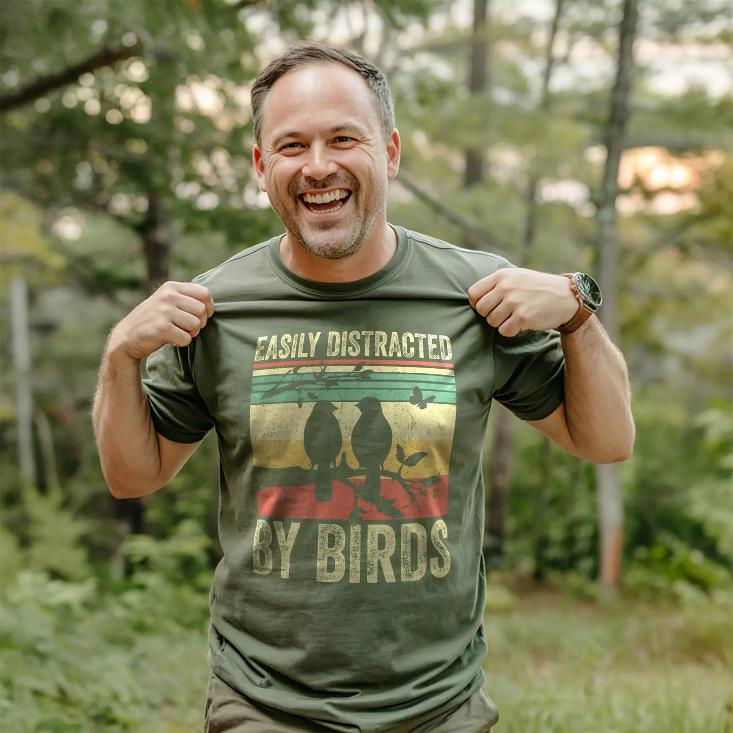 Easily Distracted By Bird T-shirt