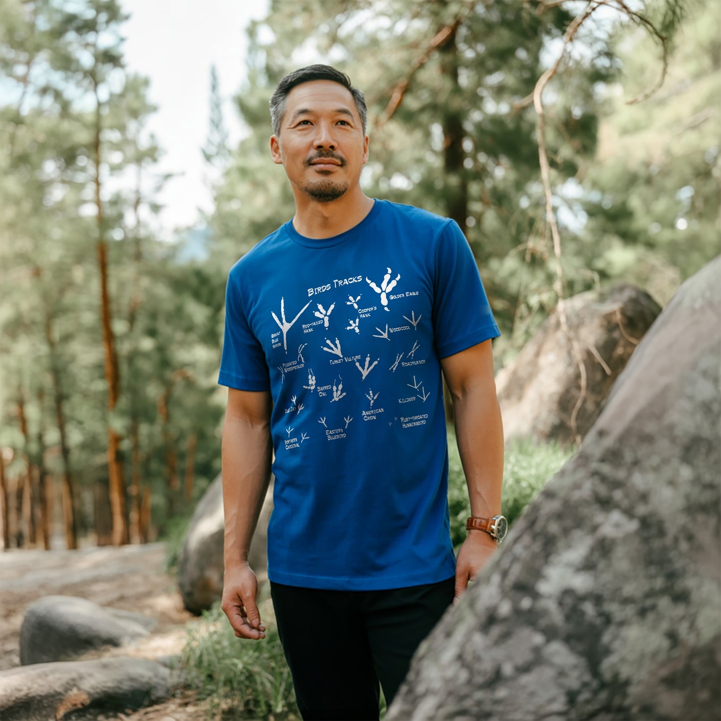 How to identify birds by bird footprint ID shirt.