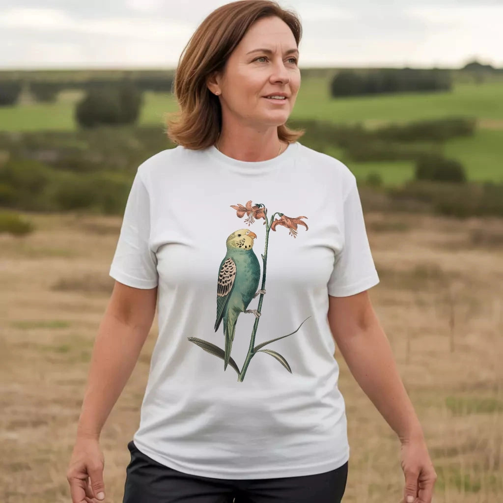 Budgerigar And Lily T-shirt