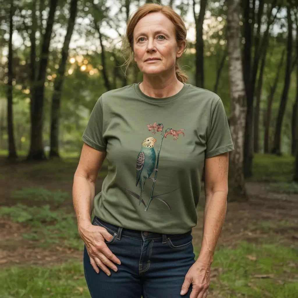 Budgerigar And Lily T-shirt