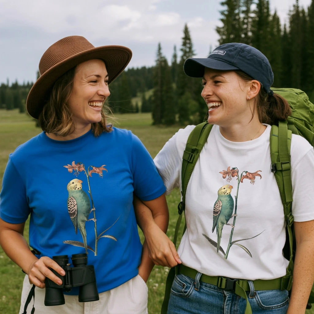 Budgerigar And Lily T-shirt