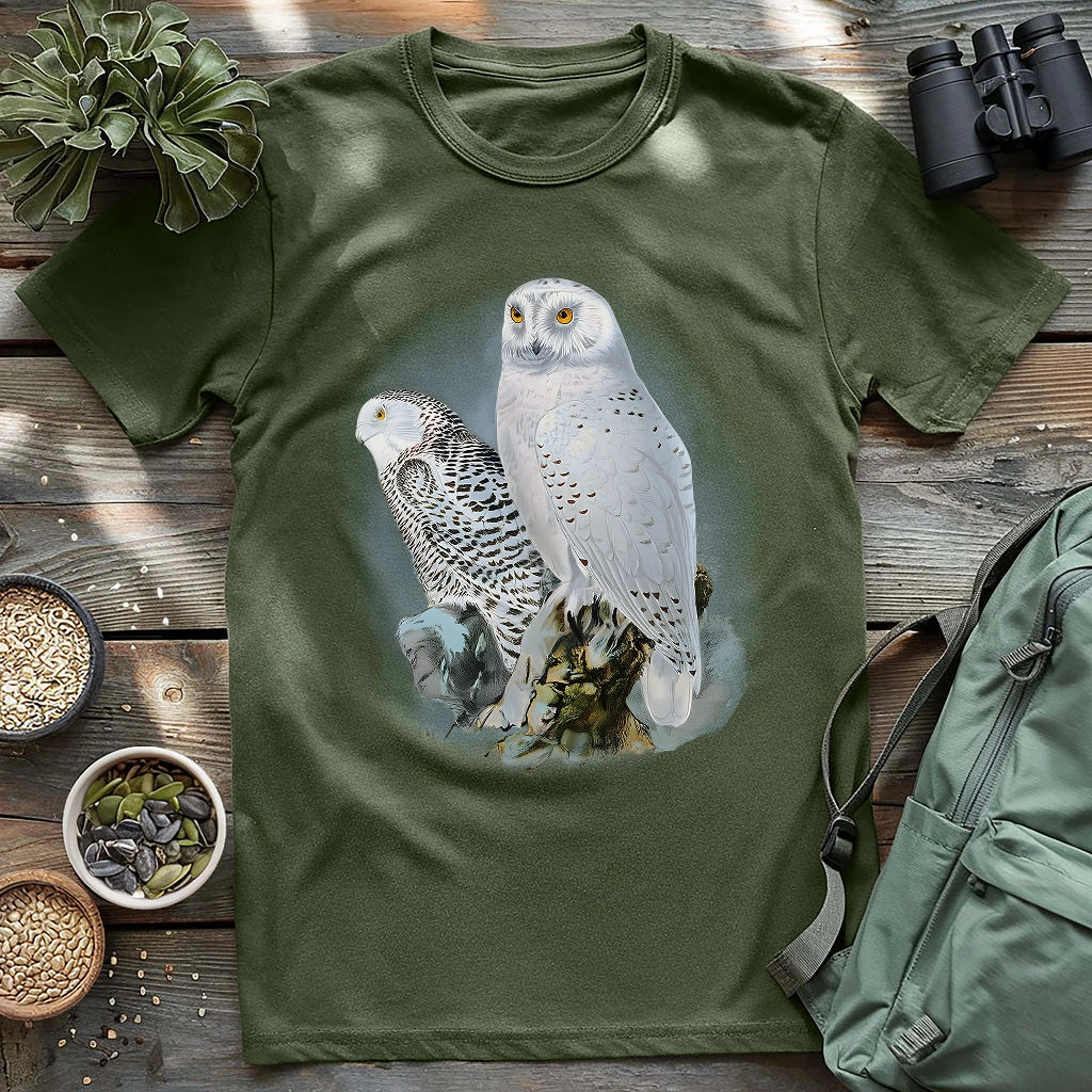 A Snowy Owl Couple T-shirt