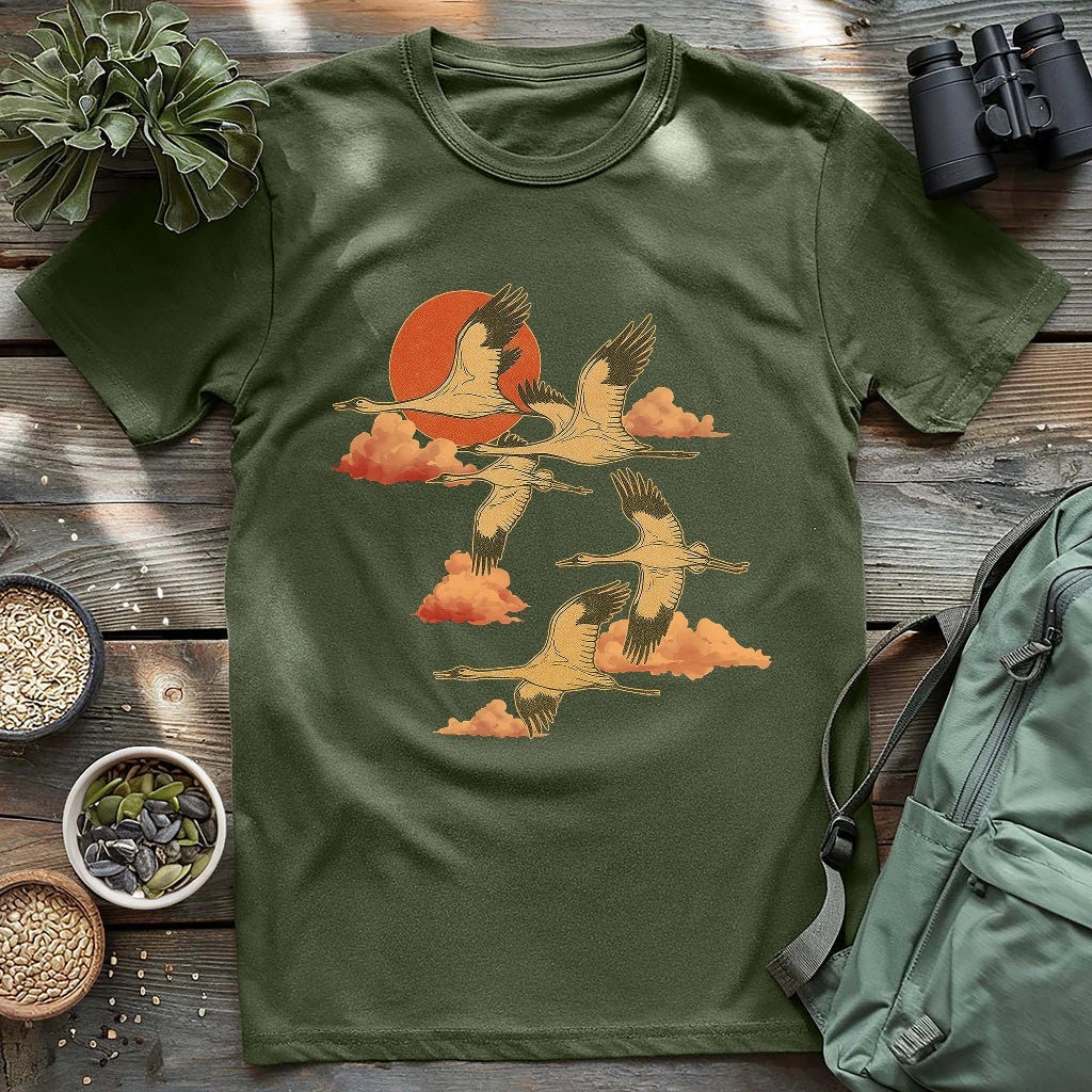 Crane At Twilight T-shirt