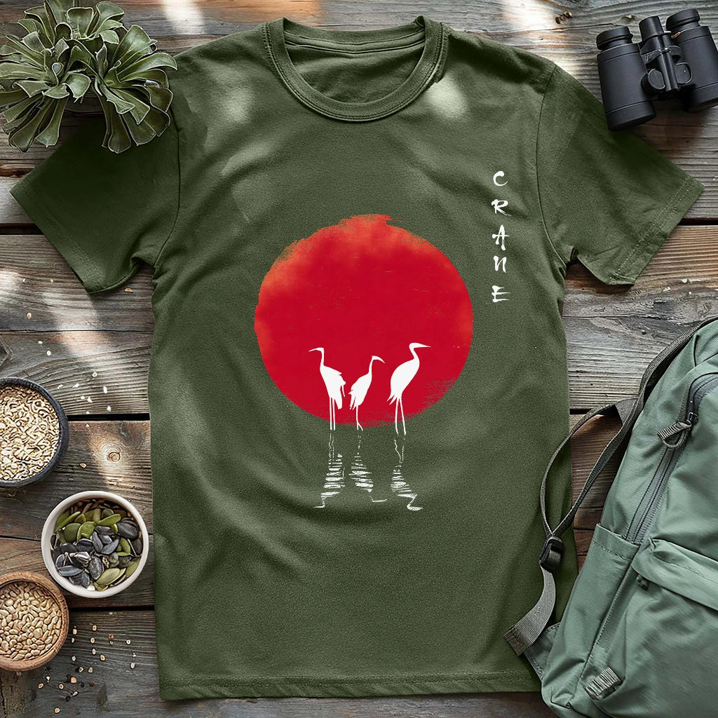 Red Sun Crane T-shirt