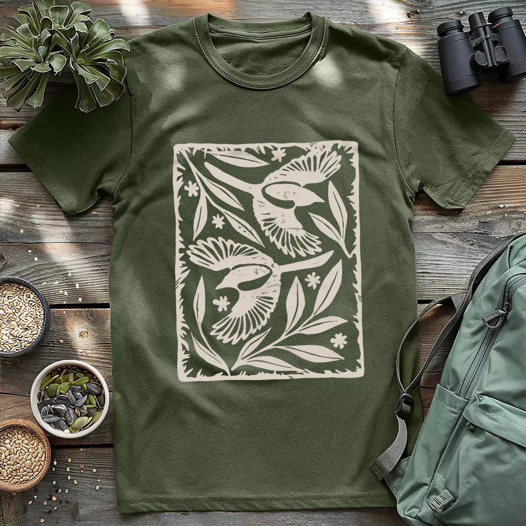 Sparrow Among Petals T-shirt