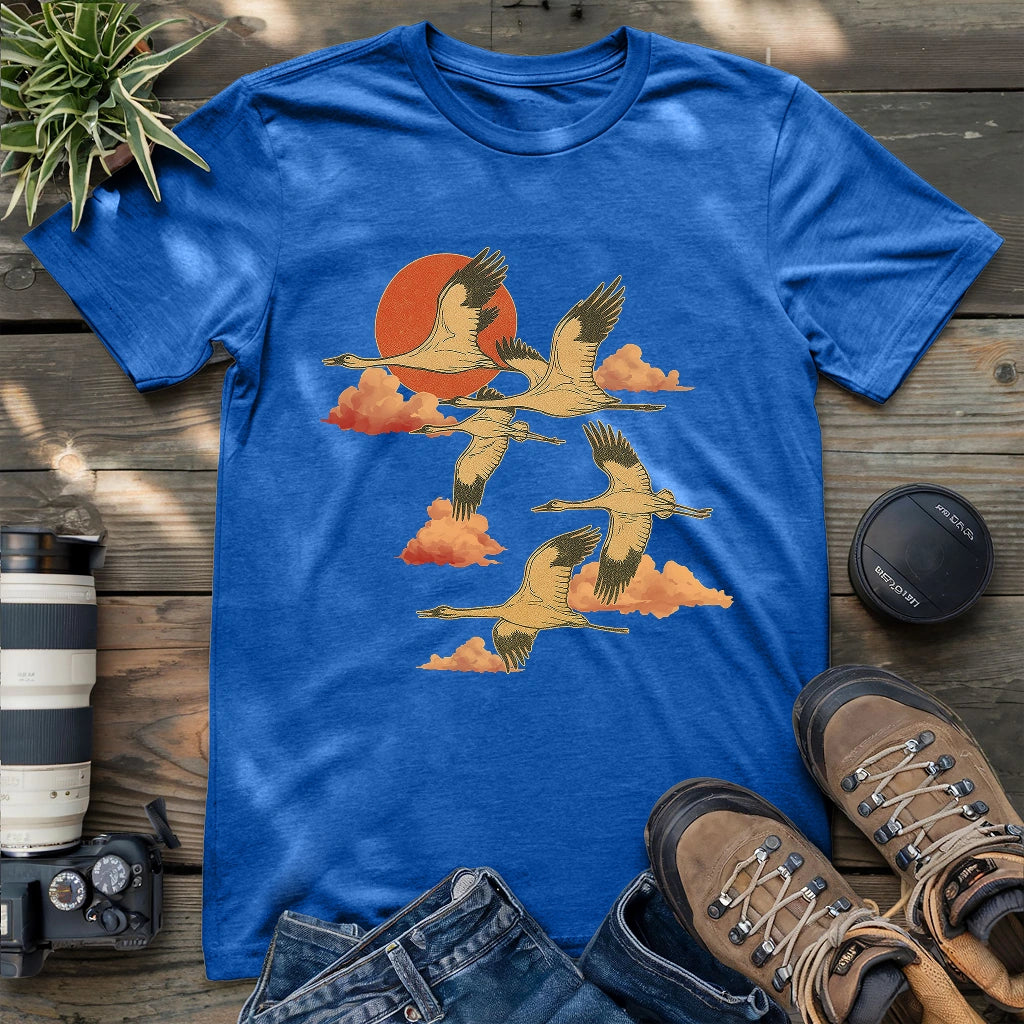 Crane At Twilight T-shirt