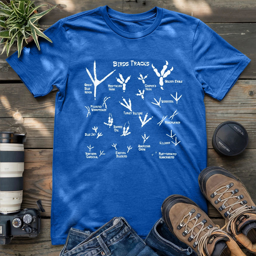 How to identify birds by bird footprint ID shirt.