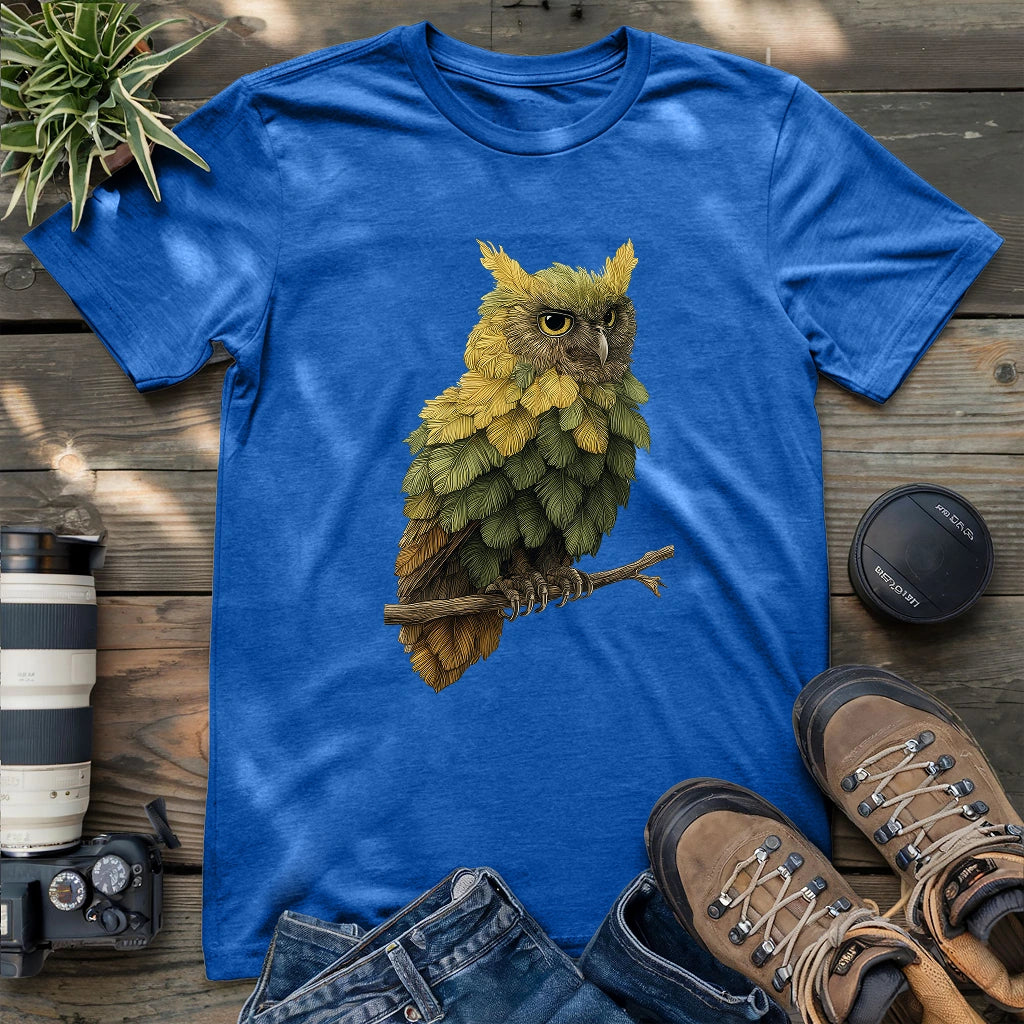Owl Made By Leaves T-shirt