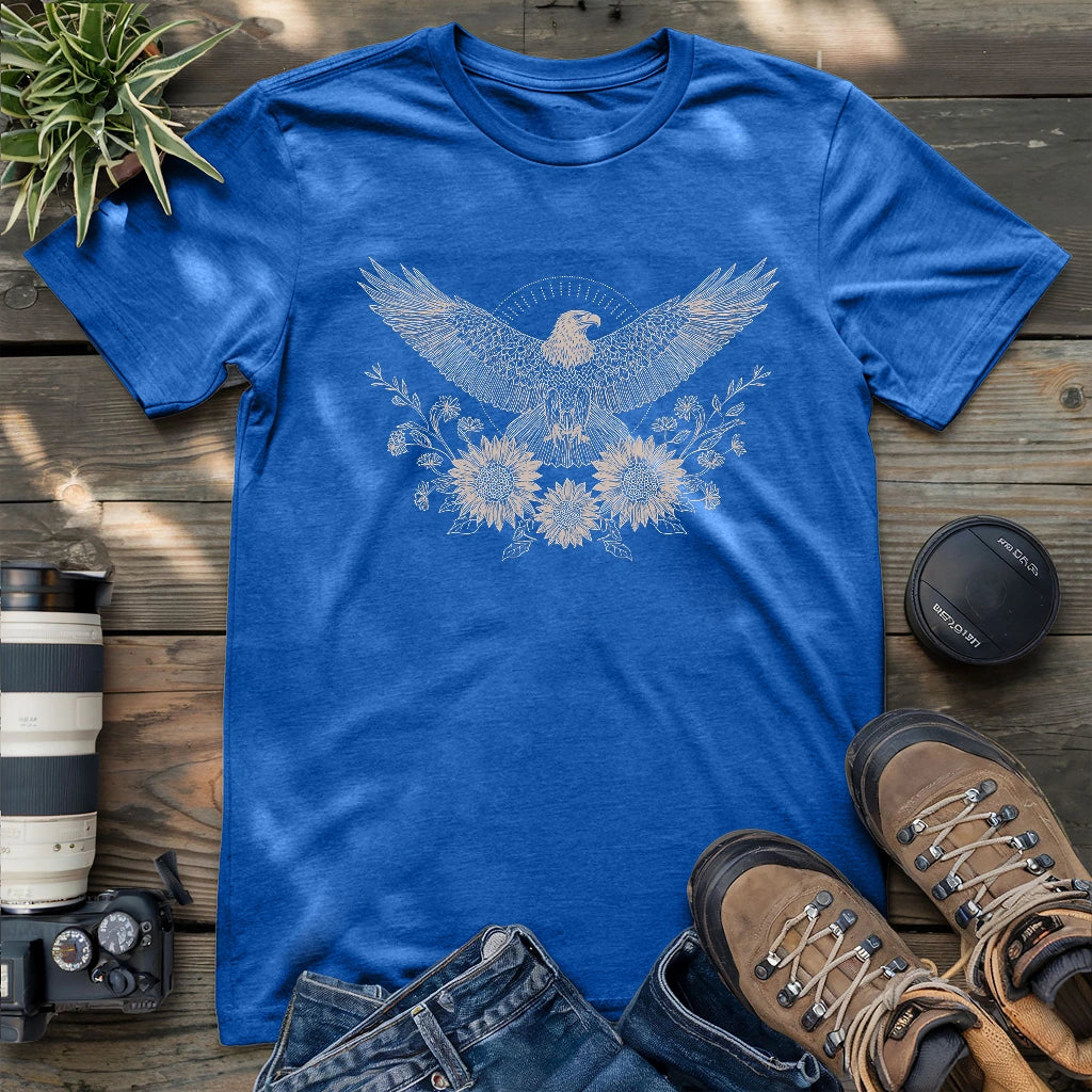 Soaring Sunflowers Eagle T-shirt