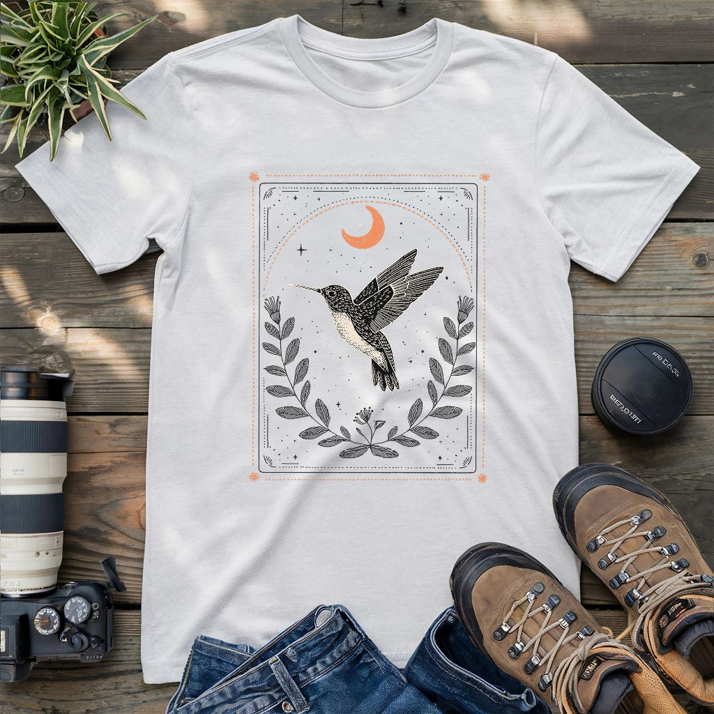 Moon Card Hummingbird T-shirt