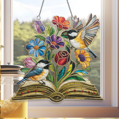 Chickadee's Magic Book Suncatcher