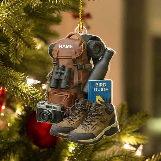 Birdwatching Backpack Ornament