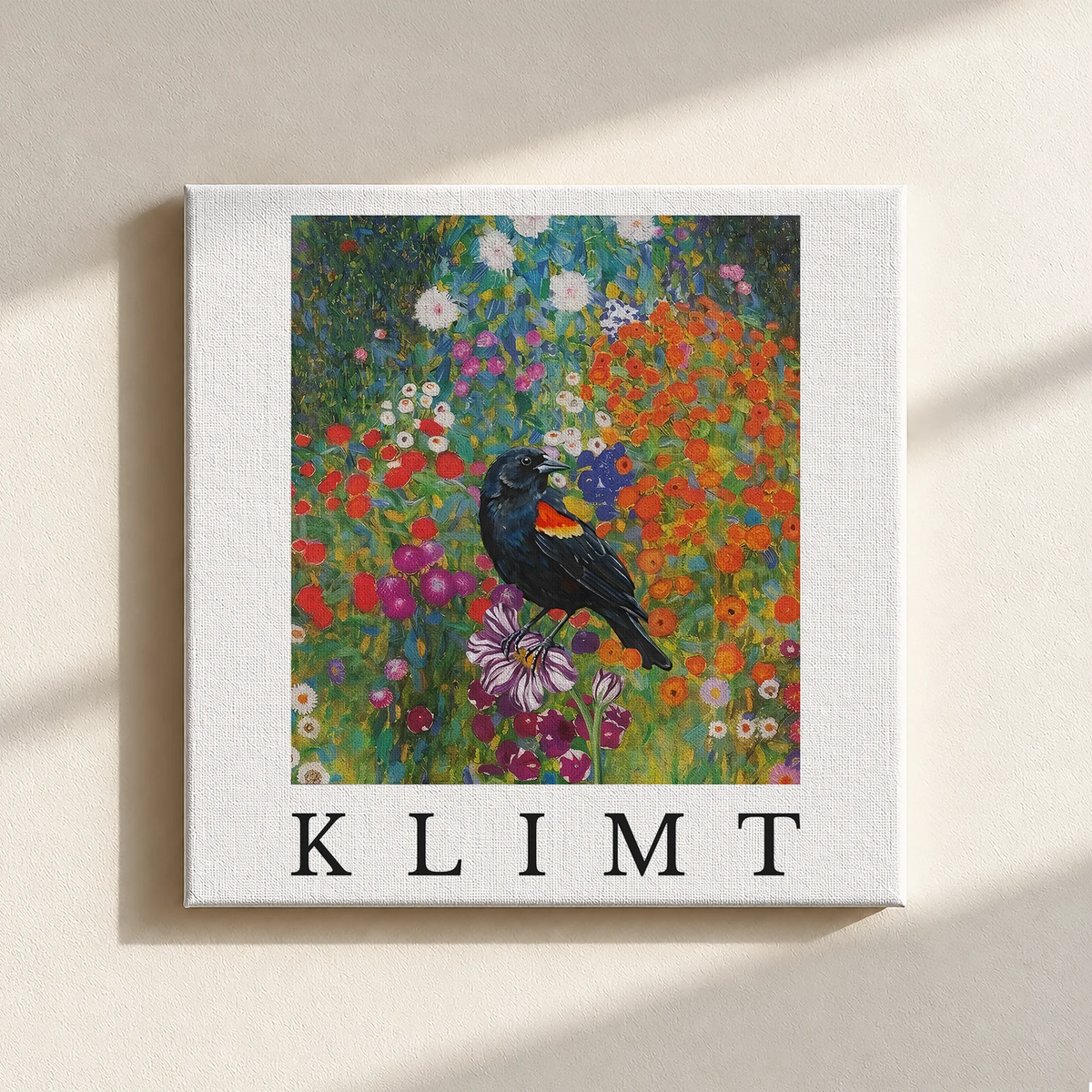 Klimt Blackbird Canvas Print