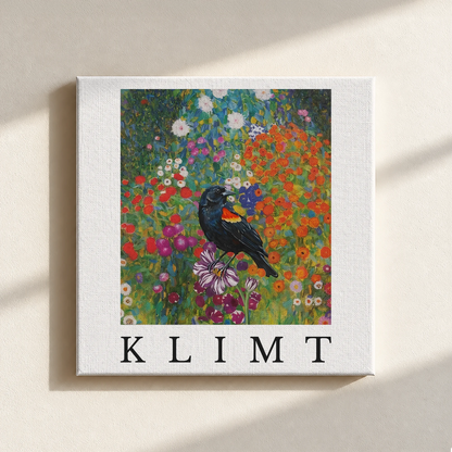 Klimt Blackbird Canvas Print