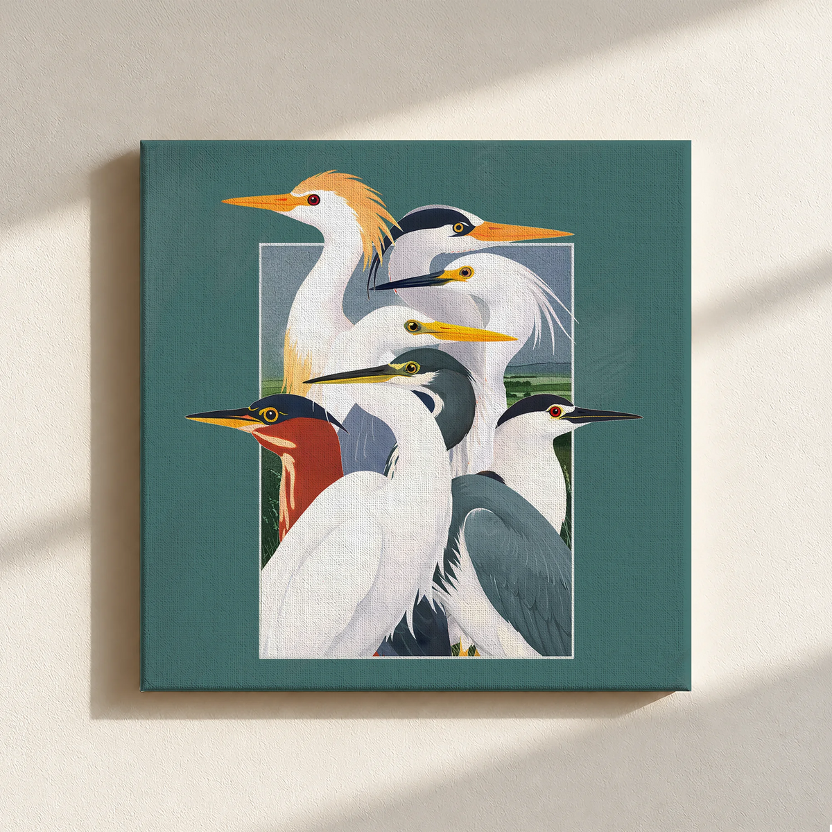 Wetland Assembly Canvas Print