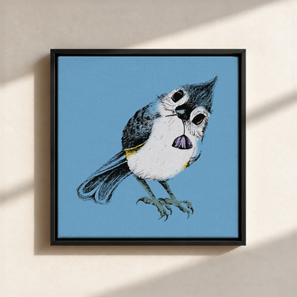 Bird Stare Canvas Print (Framed)
