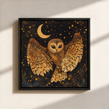 Mystical Owl Canvas Print (Framed)