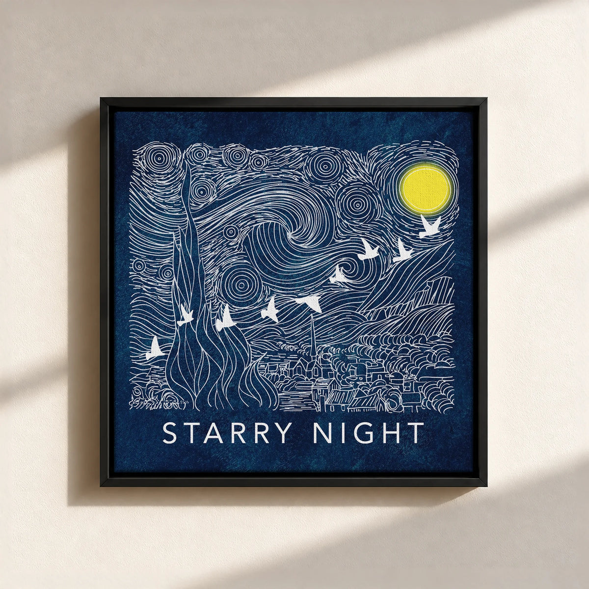 Starry Night Framed Canvas Print