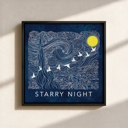 Starry Night Framed Canvas Print