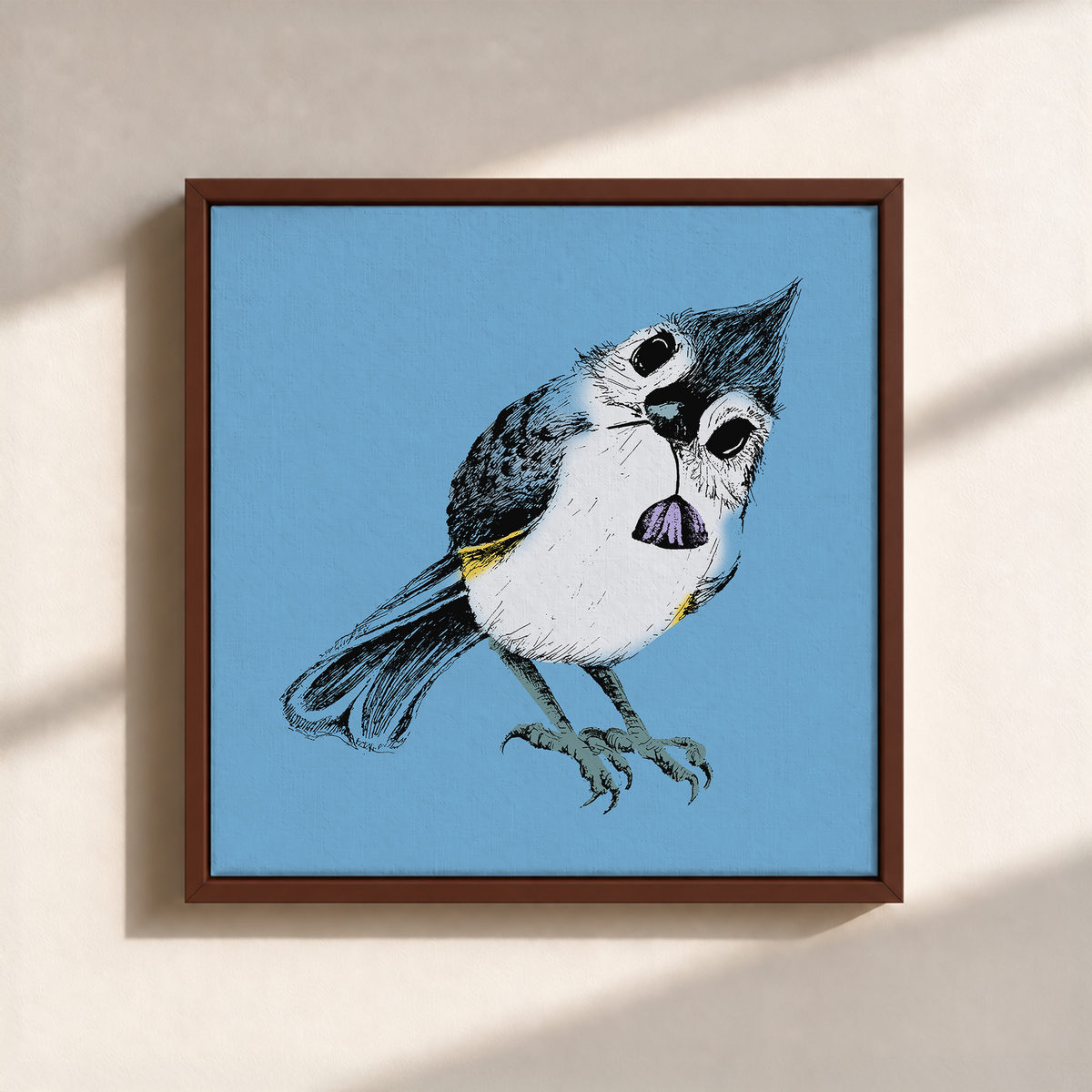 Bird Stare Canvas Print (Framed)