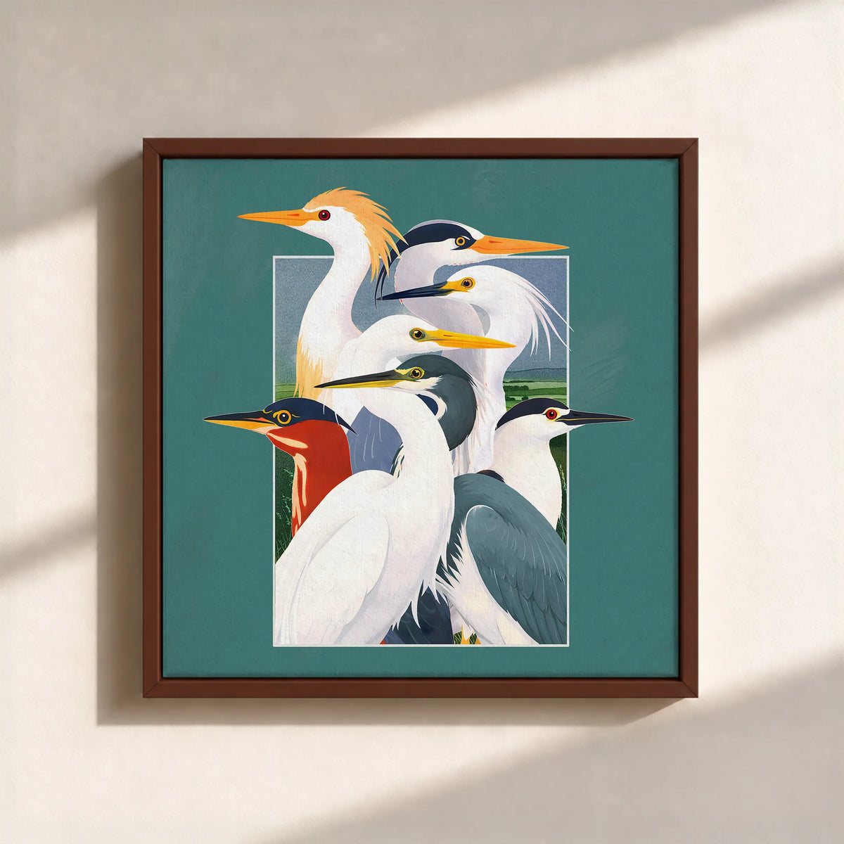 Wetland Assembly Canvas Print (Framed)
