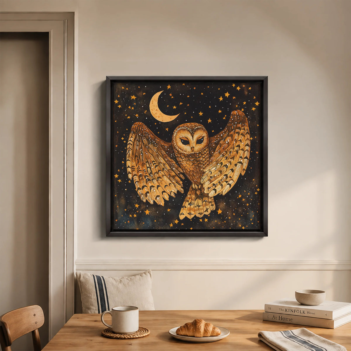 Mystical Owl Canvas Print (Framed)