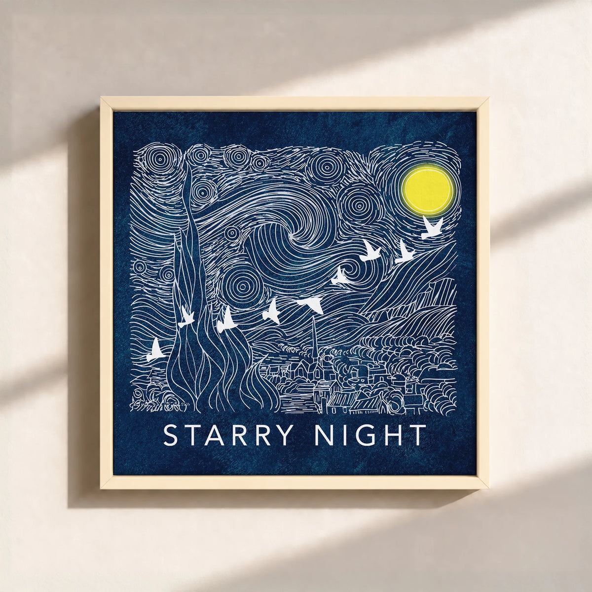 Starry Night Framed Canvas Print