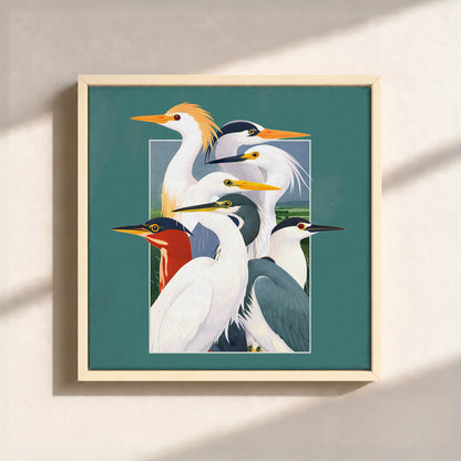 Wetland Assembly Canvas Print (Framed)