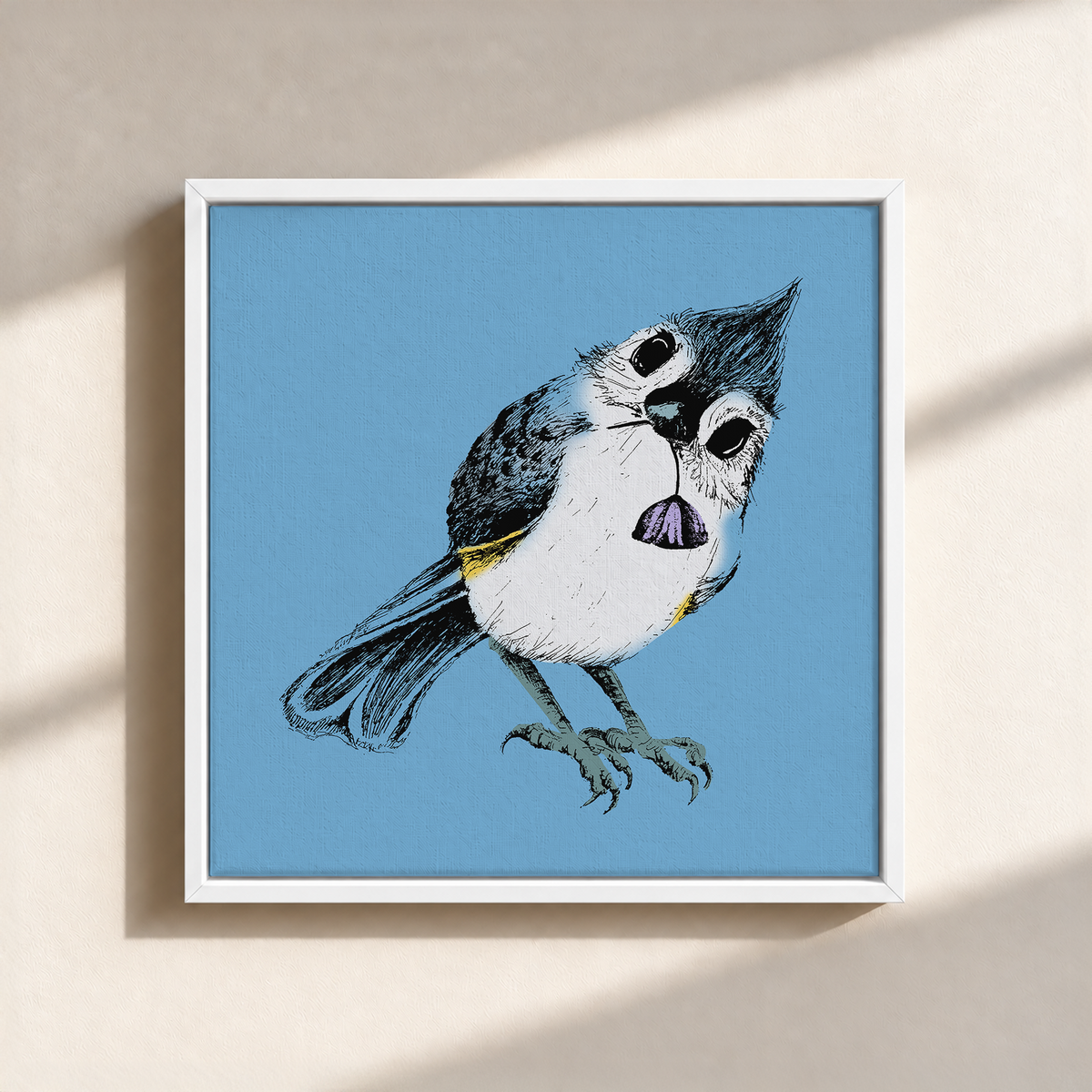 Bird Stare Canvas Print (Framed)