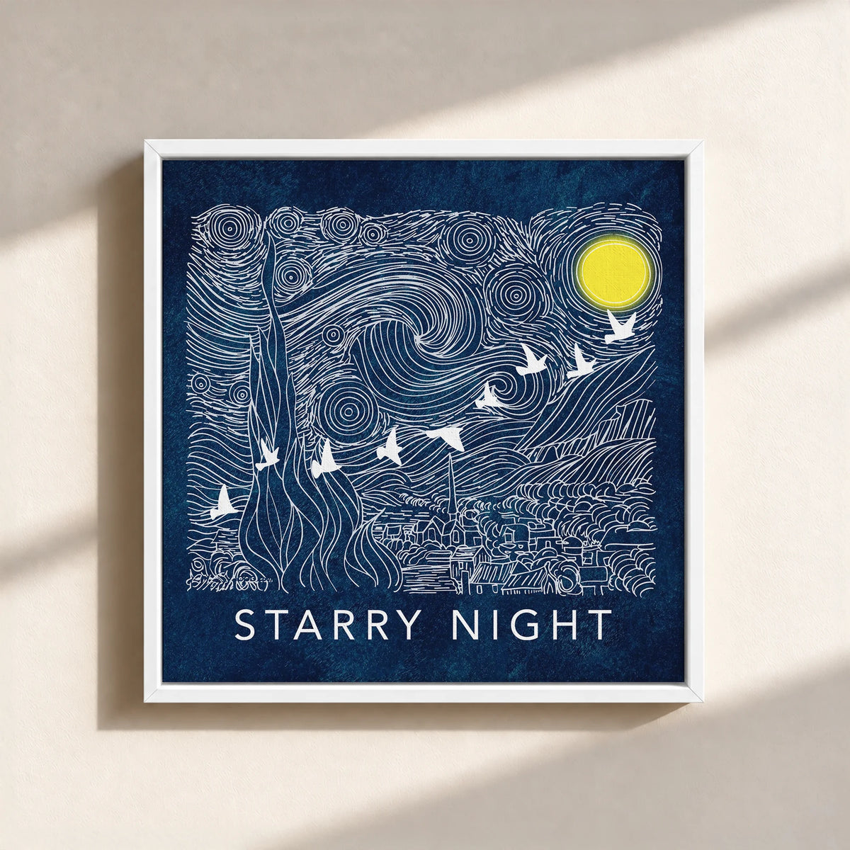 Starry Night Framed Canvas Print