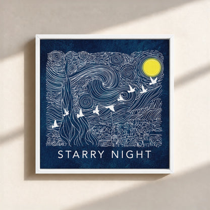 Starry Night Framed Canvas Print