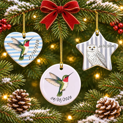 Celebrate Birds Spotted 2026 Ceramic Ornament