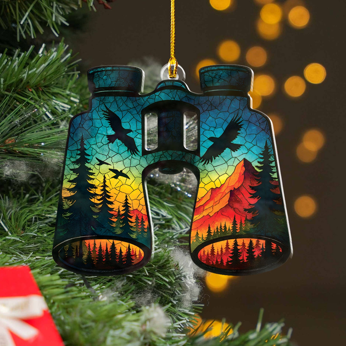 Birdwatching Scenery Ornament