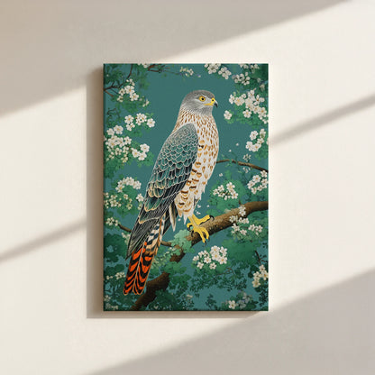 Hawk in Bloom Canvas Print